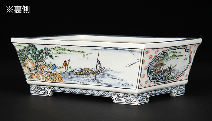 月之輪正泉五彩舟山水図長方鉢 | 盆栽、盆栽書籍、盆栽鉢の通販│近代出版