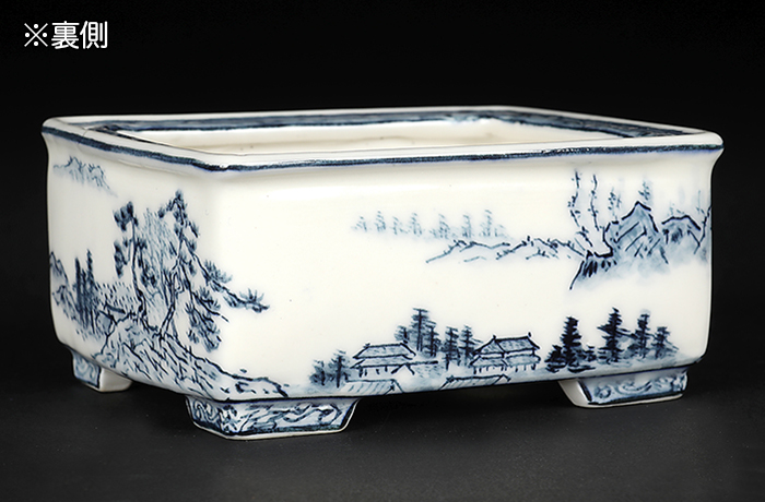 裕峰 盆器 盆栽鉢 植木鉢 尾張裕峯染付長方鉢 | 盆栽、盆栽書籍、盆栽鉢の通販│近代出版