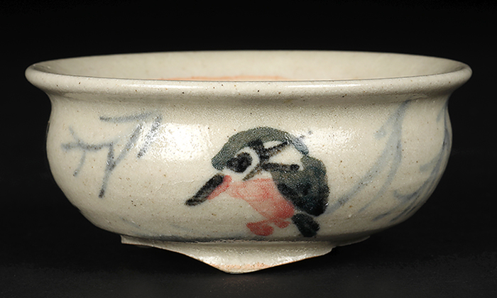 是好色絵鳥図丸鉢 | 盆栽、盆栽書籍、盆栽鉢の通販│近代出版