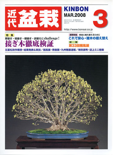 月刊「近代盆栽」2008年3月号