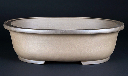 烏泥外縁楕円鉢【陶青元制】