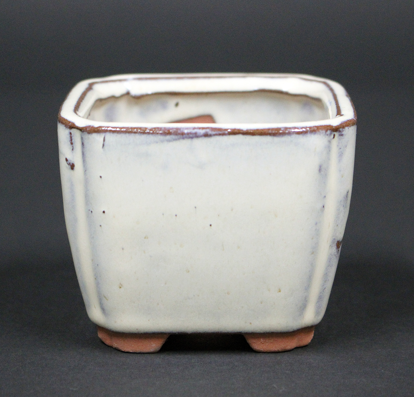 盆栽　盆栽鉢　植木鉢　和鉢　白交趾長方鉢 盆栽 盆栽鉢 植木鉢 和鉢 白交趾長方鉢