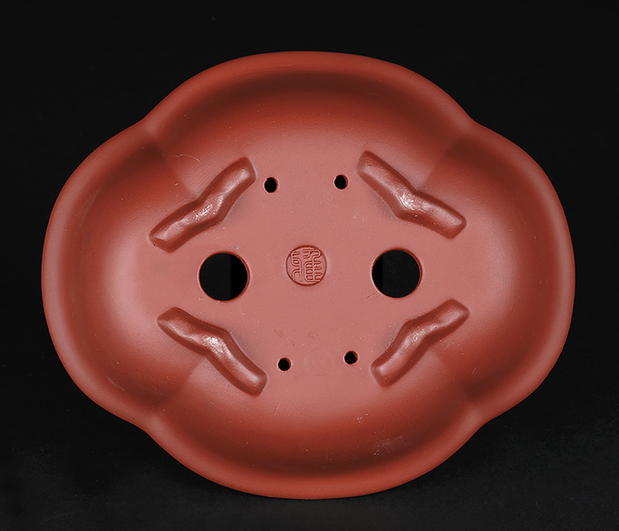 紫泥外縁木瓜式鉢 | 盆栽、盆栽書籍、盆栽鉢の通販│近代出版