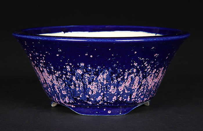 盆栽鉢　鴻陽 楽天市場】盆栽鉢 鴻陽織部釉丸鉢 植木鉢 色鉢 相羽鴻陽 常滑