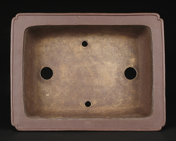 ●「山秋」外縁縁付雲足長方鉢9号(新品)● 山秋外縁長方鉢 | 盆栽、盆栽書籍、盆栽鉢の通販│近代出版