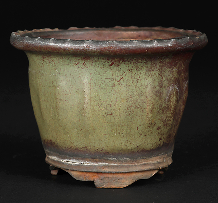 青交趾窯変縄縁丸鉢 | 盆栽、盆栽書籍、盆栽鉢の通販│近代出版