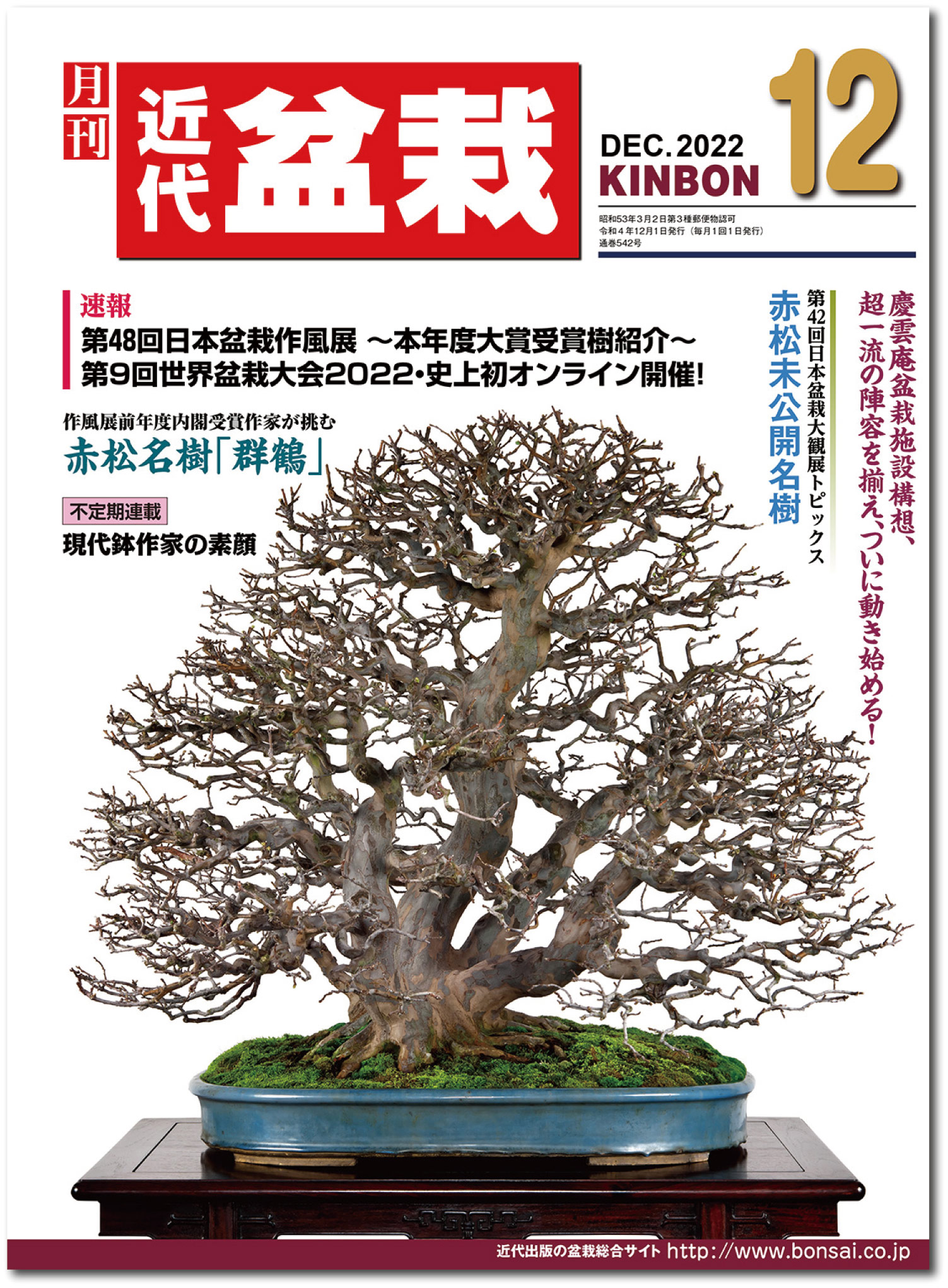 月刊「近代盆栽」2022年12月号 | 盆栽、盆栽書籍、盆栽鉢の通販│近代出版 月刊「近代盆栽」2022年12月号 | 盆栽、盆栽書籍、盆栽鉢の通販│近代出版