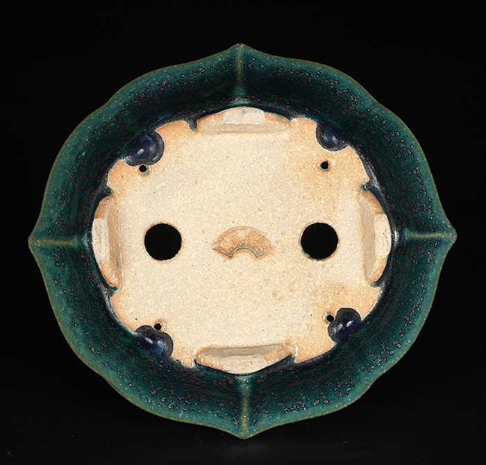 鴻陽織部釉剣木瓜式鉢 | 盆栽、盆栽書籍、盆栽鉢の通販│近代出版