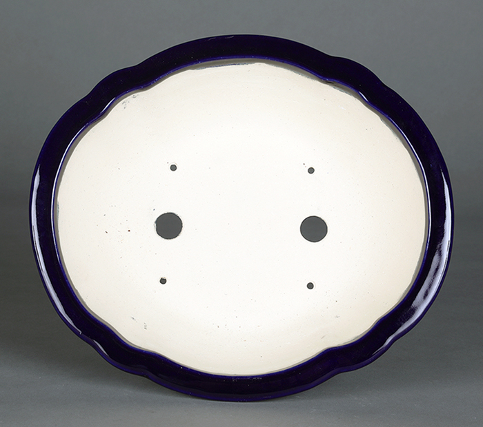 鴻陽瑠璃ピンク結晶釉木瓜式鉢 | 盆栽、盆栽書籍、盆栽鉢の通販│近代出版