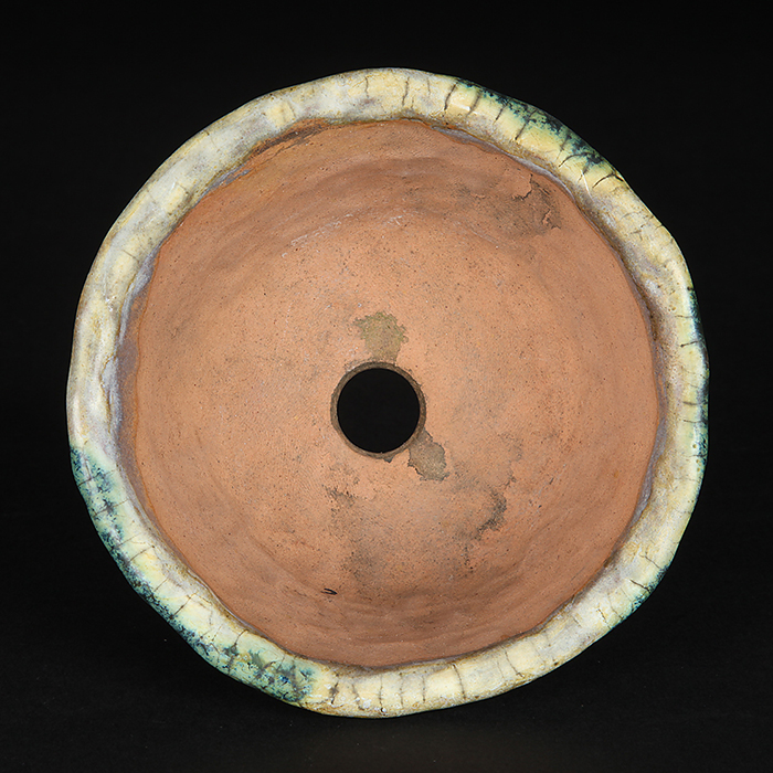 福茂掛分釉手びねり丸鉢 | 盆栽、盆栽書籍、盆栽鉢の通販│近代出版