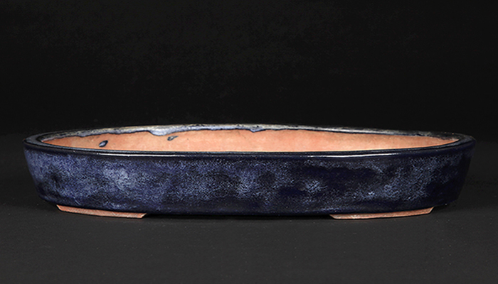東福寺瑠璃釉楕円鉢