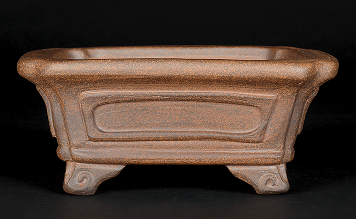 行山外縁隅入額面長方鉢 | 盆栽、盆栽書籍、盆栽鉢の通販│近代出版