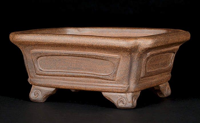 行山外縁隅入額面長方鉢 | 盆栽、盆栽書籍、盆栽鉢の通販│近代出版