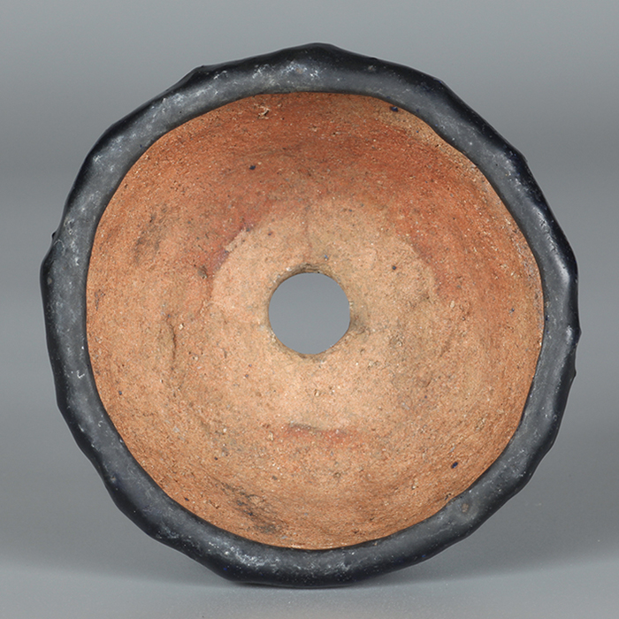 初代平安東福寺　瑠璃釉　手びねり　小品丸鉢 初代平安東福寺 瑠璃釉 手びねり 小品丸鉢 初代平安東福寺 瑠璃釉 手